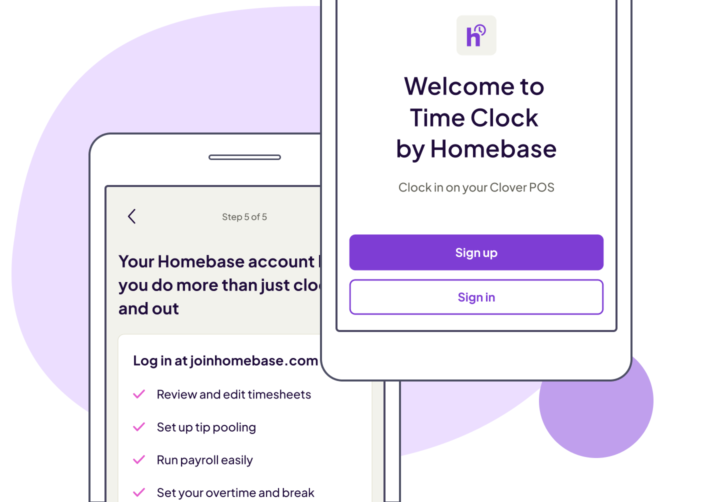 UI example of a sign up screen