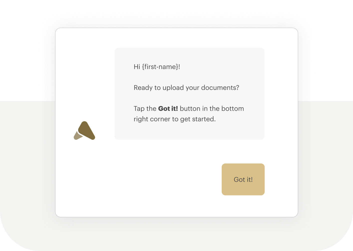 UI example of a chatbot conversation