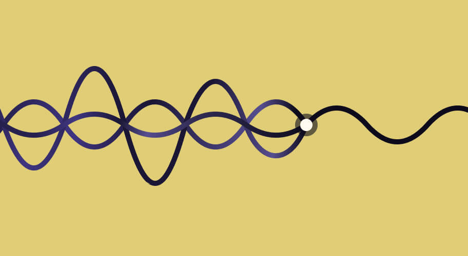 Case study image in abstract style showing multiple curvy lines becoming a single, organized line