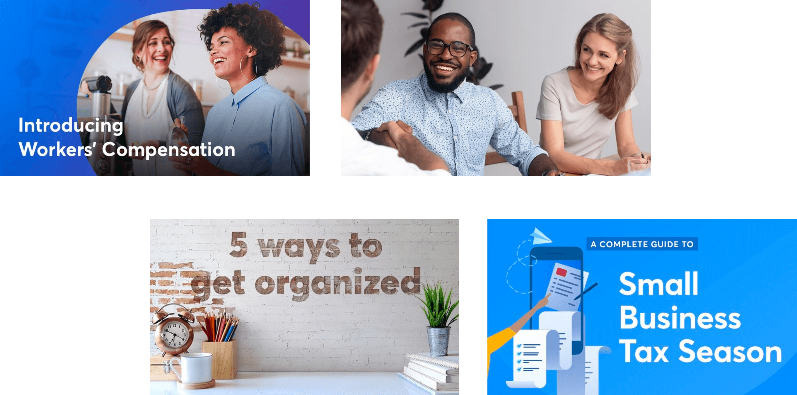 Multiple images like photography and illustration