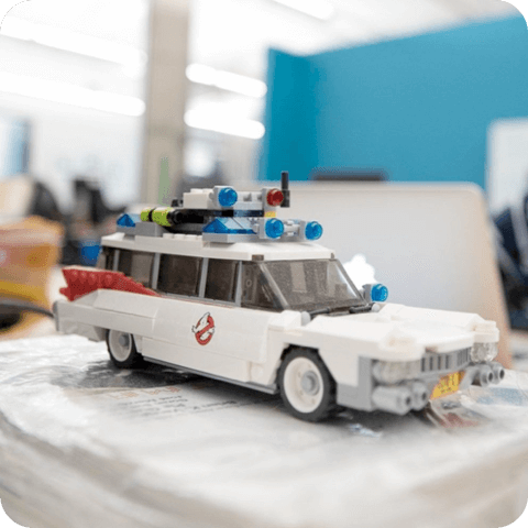 A lego Ghostbusters car